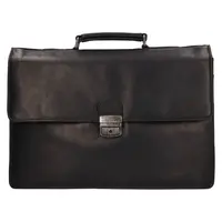Pánska kožená aktovka Justified Oliver - čierna
