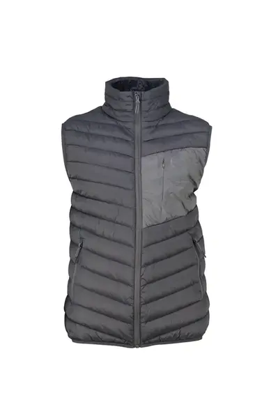 Pánská lehce zateplená vesta gts 503232 tmavě šedá s