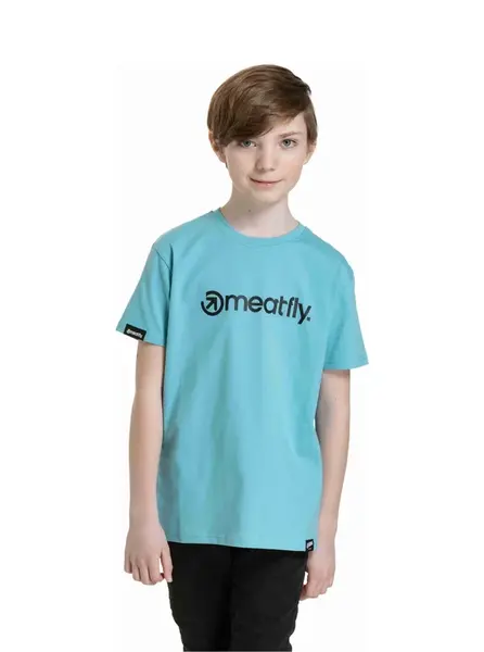 Meatfly dětské tričko Bart Mint | Modrá | Velikost 134 | 100% bavlna