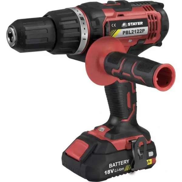 Vrtačka aku PBL 2122 PK, 18V, 2Ah, 2 baterie Li-ion, kufr, STAYER