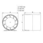 Ventilátor potrubní, 120 mm, standardní provedení 0930