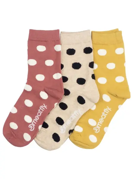Meatfly ponožky Lexy Triple Pack Fluffy Dots | Mnohobarevná | Velikost S/M