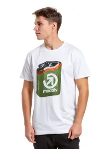 Meatfly pánské tričko Fueled White | Bílá | Velikost S | 100% bavlna