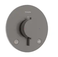 Hansgrohe Ecostat Comfort S - Termostatická batéria pod omietku, na 2 spotrebiče, kefovaný čierny chróm 33718340