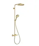Hansgrohe Raindance S - Sprchový set s termostatom, priemer 24 cm, 3 prúdy, EcoSmart, leštený vzhľad zlata 28823990