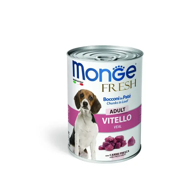 Monge Dog Fresh Adult konzerva - telecí 400 g