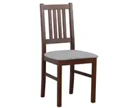 Jídelní židle Bono, ořech/šedá tkanina