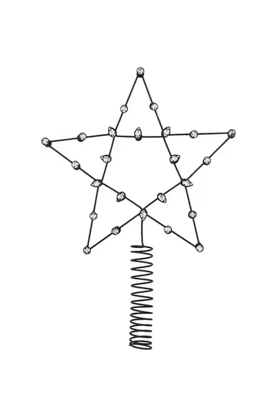 Hvězda na vánoční stromeček House Doctor HDConnect 23 x 33 cm šedá barva