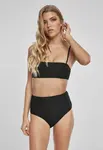 Women's High Waisted Bandeau Bikini Black