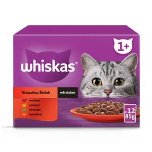 Whiskas klasické výběrové kapsičky pro dospělé kočky 12 x 85 g