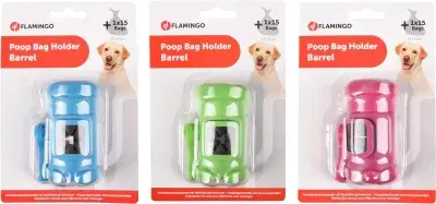 Flamingo držák na sáčky na psích exkrementů - sud 1 ks