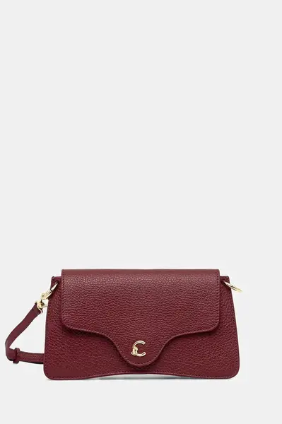 Kožená kabelka Coccinelle vínová barva, E5 SSL 27 01 01
