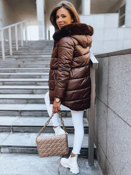 Dámská zimní bunda AMBERGLOW Barva hnědá DSTREET