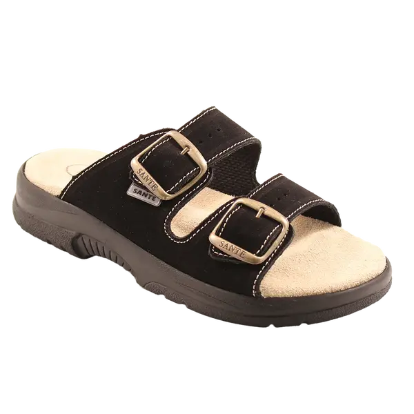 SANTÉ Dámské pantofle N/517/34P/68/CP ČERNÁ v.41