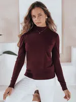 Damski sweter półgolf TARLENA bordowy Dstreet