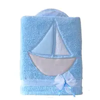 Mamo Tato Oboustranná chlupáčková dečka s vyšívkou 75 x 90 cm, Lodička, modrá