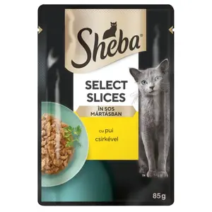 Sheba Select Slices vlhké krmivo pre mačky - kuracie 85 g