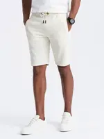 Ombre Men's pre-knee BASIC sweat shorts - cream