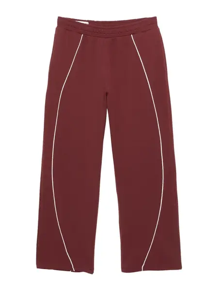 Pull&Bear Nohavice  grenadínová / biela