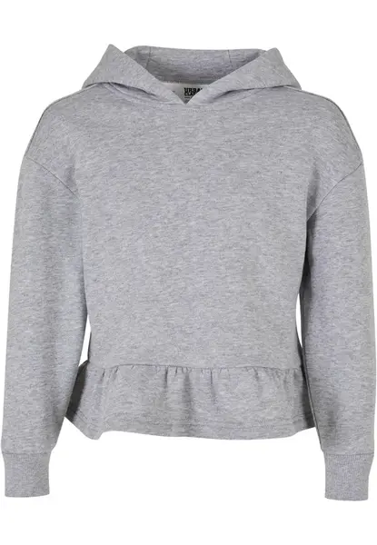 Dívčí organické Volants Hoody šedá