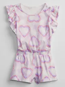GAP Dětský overal ruffle romper - Holky