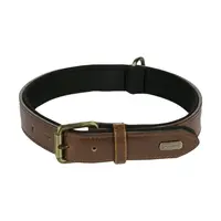 Kožený obojek Flamingo Lyabo hnědá - L