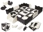 Penová podložka – puzzle 114 × 114 cm, čierna