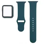 BStrap Silicone remienok s puzdrom na Apple Watch 44mm, dark green
