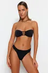 Trendyol Normální spodní díl plavek s černými doplňky