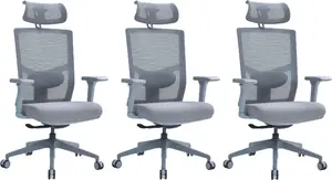 LTC 3PACK Ergonomická kancelářská židle VICTORY ERGO šedá (3 ks)