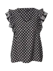 VERO MODA Blúzka 'VMSIMI SAVANNA'  čierna / biela
