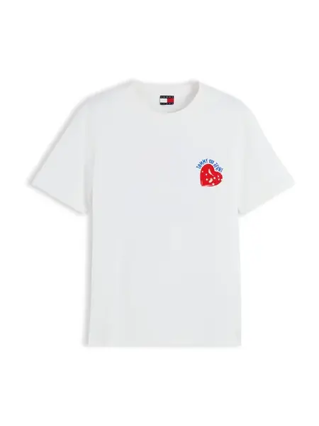 Tommy Jeans Tričko  kráľovská modrá / červená / biela