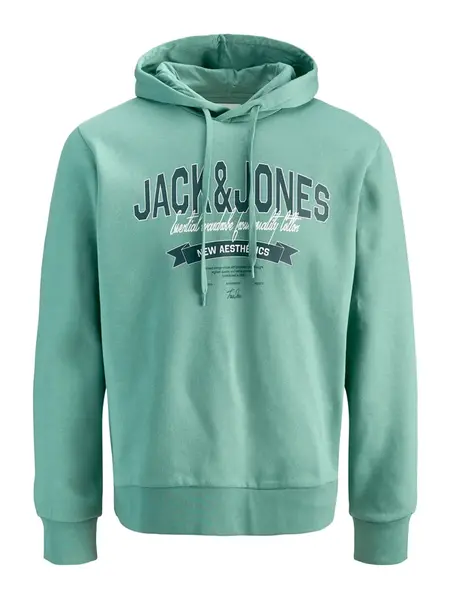 Jack & Jones Plus Mikina  mätová / jedľová / biela