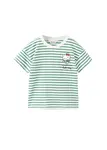 MANGO KIDS Tričko  antracitová / zelená / červená / biela
