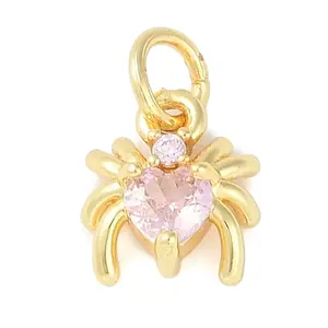 Brass Micro Pave Cubic Zirconia Pendants