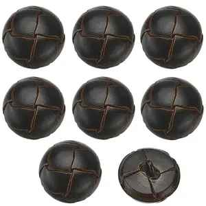 8Pcs 1-Hole Cowhide Shank Buttons