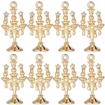 8Pcs Brass Micro Pave Cubic Zirconia Pendants