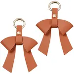 Bowknot PU Leather & Alloy Keychain