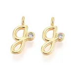 Brass Micro Pave Cubic Zirconia Charms