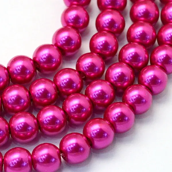 Baking Paint Glass Pearl Bead Strands