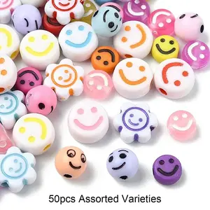 5 Styles Opaque & Transparent Craft Acrylic Beads