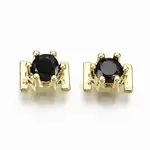 Brass Micro Pave Cubic Zirconia Cabochons