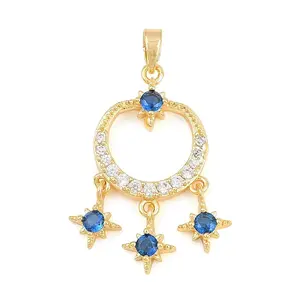 Brass Pave Cubic Zirconia Pendants
