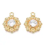 Brass Micro Pave Cubic Zirconia Pendants