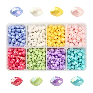 800Pcs 8 Colors Opaque Acrylic Beads