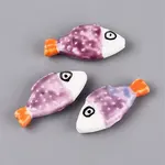 Hand Painted Fish Shaped Porcelain Beads