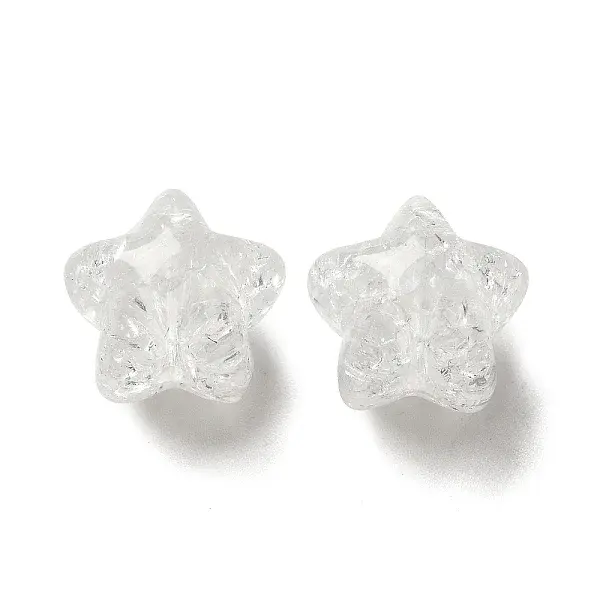 Transparent Crackle Acrylic Beads