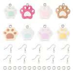 DIY Cat Paw Print Resin Dangle Earring Making Kit