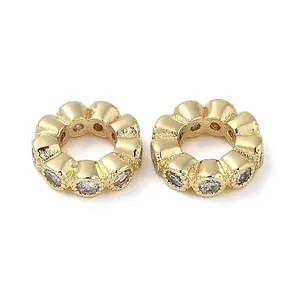 Brass Clear Cubic Zirconia Linking Rings