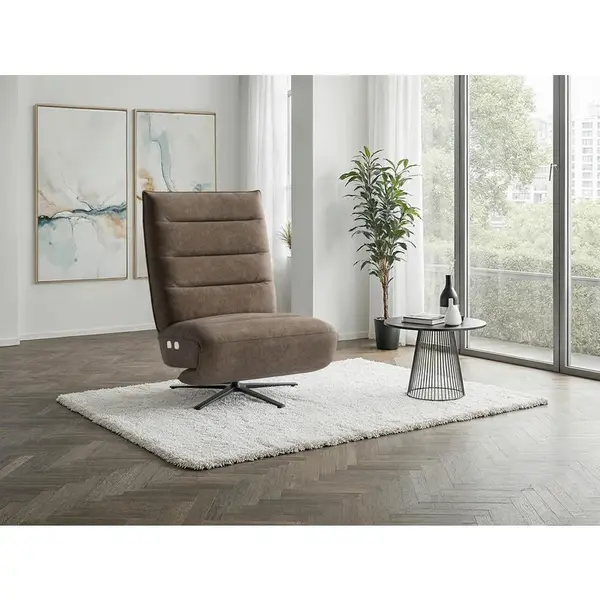 Sit & More RELAXAČNÍ KŘESLO, textil, hnědá